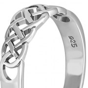 Plain Band Celtic Knot Silver Ring, rp231